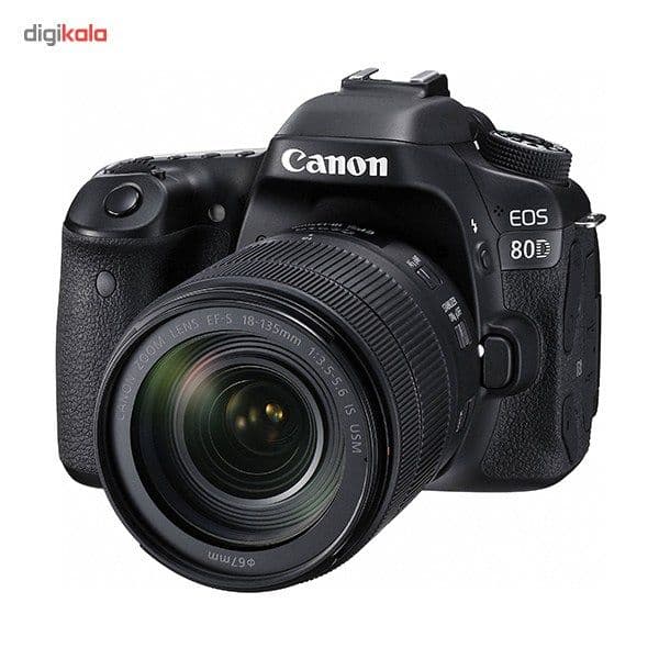 دوربین دیجیتال کانن مدل Eos 80D EF S به همراه لنز 18-135 میلی متر f/3.5-5.6 IS USM
